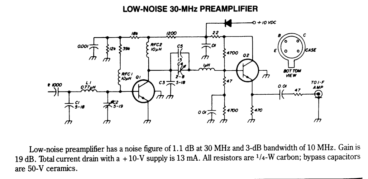 rf pre amp circuit picture